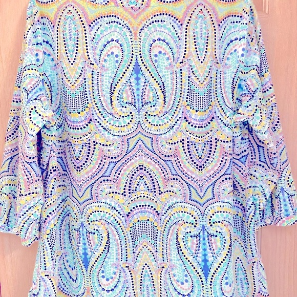 Talbots Womens Multi Color 100% Cotton Top Size 2X Pristine Condition - Picture 5 of 12